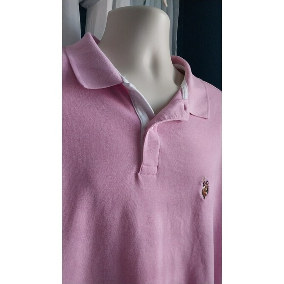 US Polo Assn Men’s Pink Polo Shirt 2XL Short Sleeve Cotton Pull-Over - Picture 3 of 6